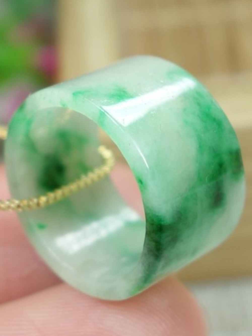 Certified Green Burma 100% Natural A jadeite Jade pendant~LuLuTONG 路路通 转运珠